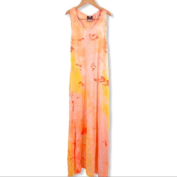 Mini YFB orange tie dye maxi dress 14 new